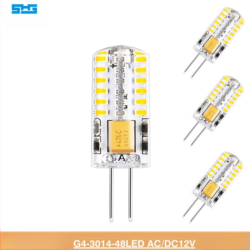 Λάμπα LED G4, 12V AC/DC, 3014-48LED, 360° δέσμη, ρυθμιζόμενος φωτισμός, IP55
