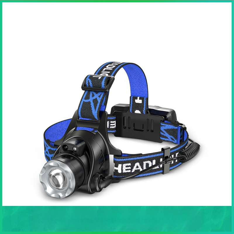 LED čelna lampica za kampiranje od aluminijske legure, baterija 4800mAh, snaga 10W, ručno pokretanje, domet 200–500 m