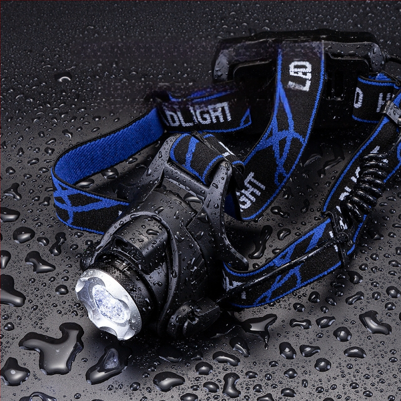 LED čelna lampica za kampiranje od aluminijske legure, baterija 4800mAh, snaga 10W, ručno pokretanje, domet 200–500 m