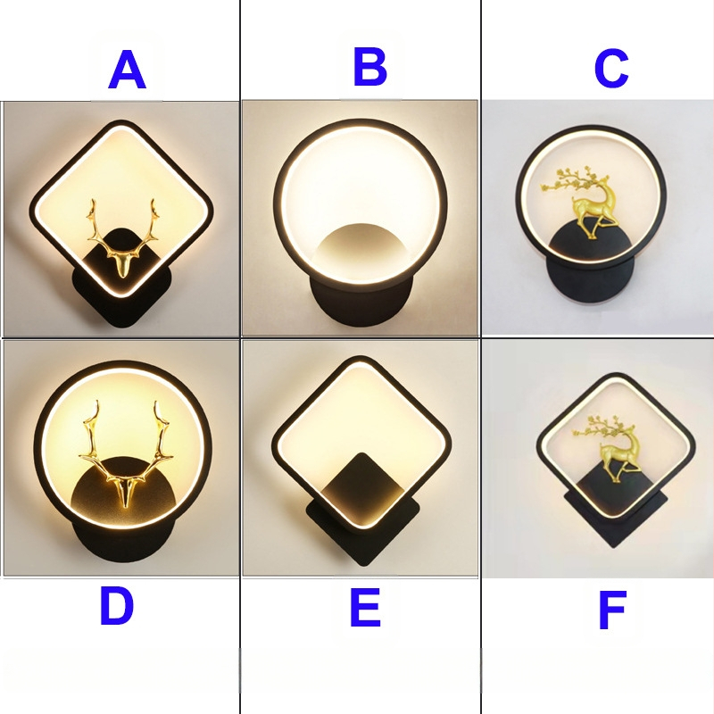 Sienas lampa ar dzelzs abažūru, LED apgaismojums, 220V, mūsdienīgs minimalistiskais stils