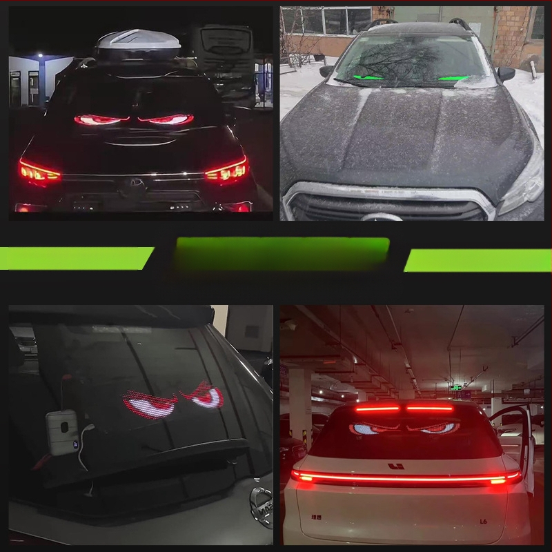 USB automobilių minkštas ekranas – lankstus reklamos ekranas, PU+FPCB, 10W, 5V/2A, Bluetooth programos valdymas, pilnos spalvos ekranas