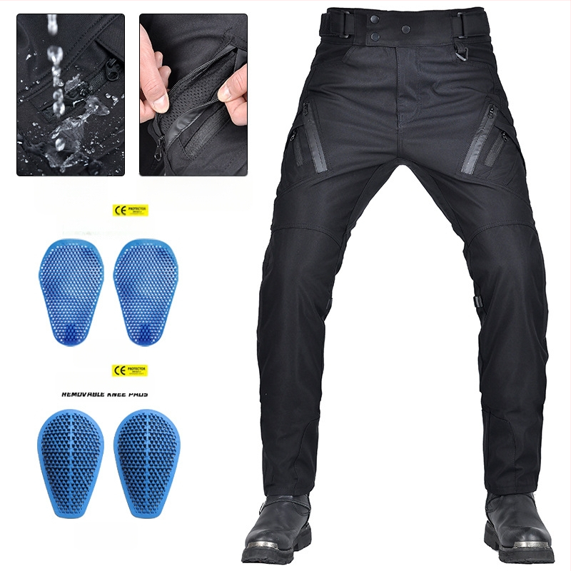 VOLERO motorkerékpáros védő nadrág kerékpározáshoz: vízálló, szélálló, lélegző, magas derék, szilikon védelem