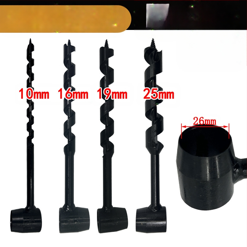 Cai Jiujiang дърводелско свредло със удължена дължина, четиризъбно спирално, за оцеляване на открито