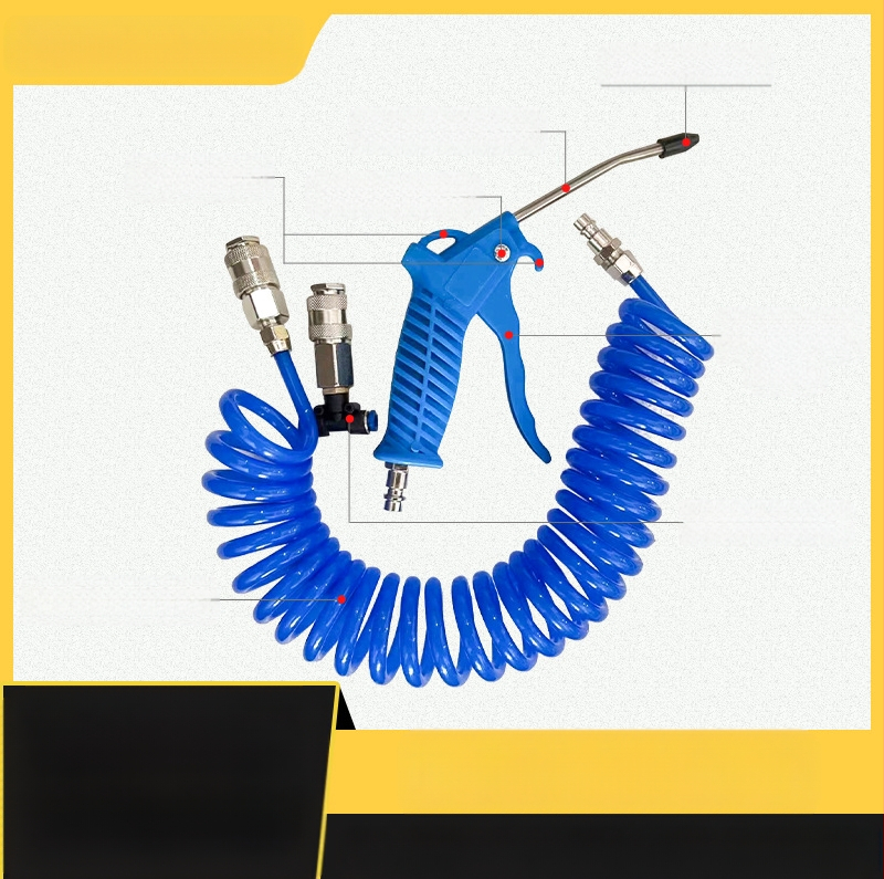 Σετ πνευματικού πύρου για φύσημα σκόνης – ευρωπαϊκό/ιαπωνικό στυλ, PU ελατήριο, σπειροειδής σωλήνας και σπειροειδής αεραγωγός; Μάρκα: Dan Yi; Μοντέλο: Auto parts; Εφαρμογή: εξοπλισμός οχήματος/μηχανολογικός εξοπλισμός; Κύρια αγορά: Oceania