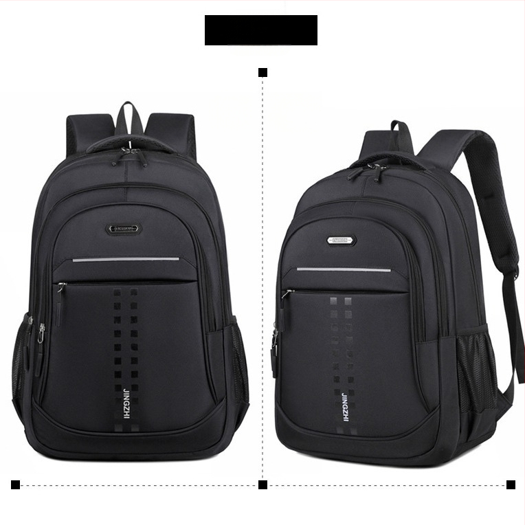 Uniszex laptop hátizsák bővíthető kialakítással, Oxford anyagból, geometrikus mintázat, poliészter bélés