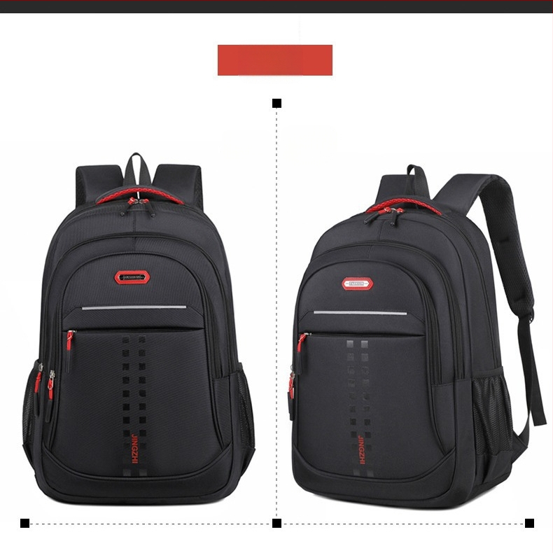 Uniszex laptop hátizsák bővíthető kialakítással, Oxford anyagból, geometrikus mintázat, poliészter bélés