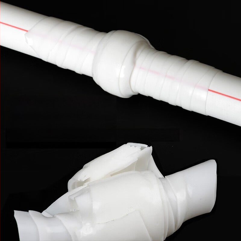 Silikona pašlīmējošā lente PVC ūdens caurulēm – noplūdes novēršana, 1 mm biezums, PVC substrāts, silikagela līme sistēma (izturība -20 līdz 100°C, labs blīvējums)