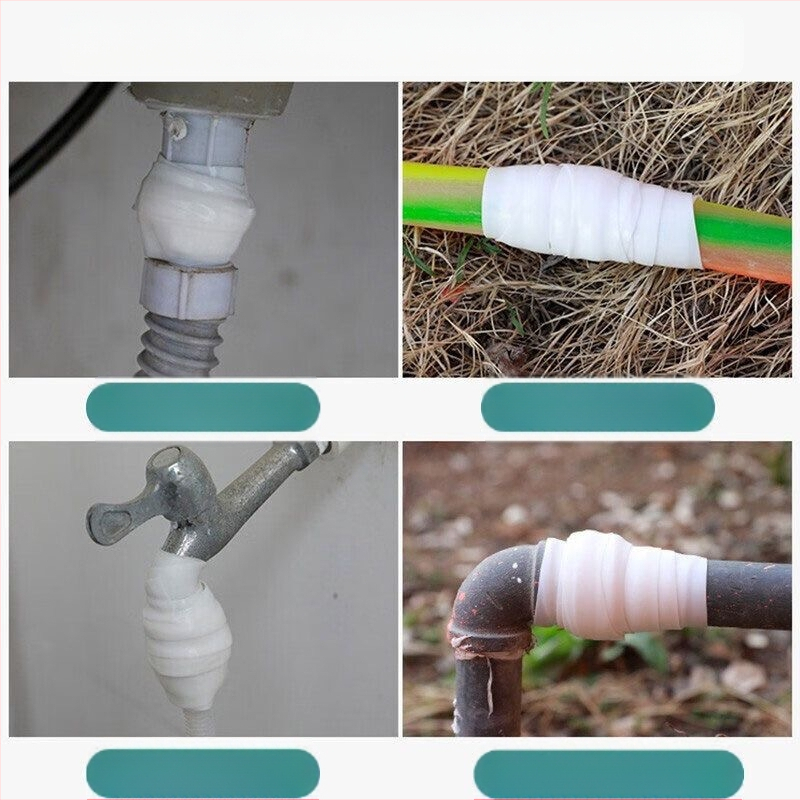 Silikona pašlīmējošā lente PVC ūdens caurulēm – noplūdes novēršana, 1 mm biezums, PVC substrāts, silikagela līme sistēma (izturība -20 līdz 100°C, labs blīvējums)