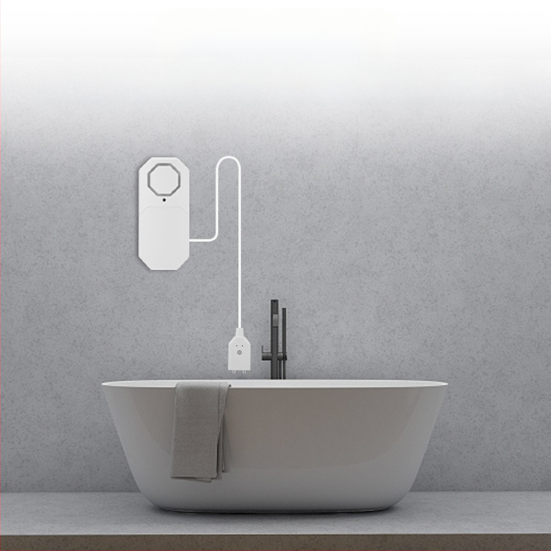 Детектор за ниво на водата с аларма WS-02, монтажен тип, безжична комуникация, аларма на място, работа на 3V