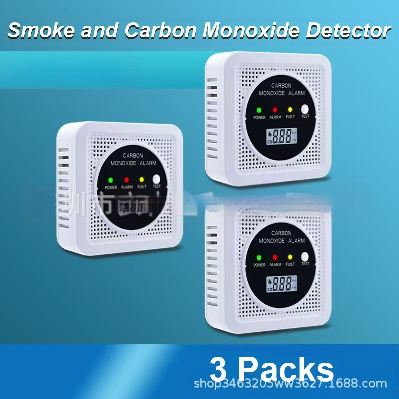 Две в едно аларма за въглероден оксид и дим JA-SC106, 4.5V, безжична, стенен монтаж, работна температура от -10 до 55°C.