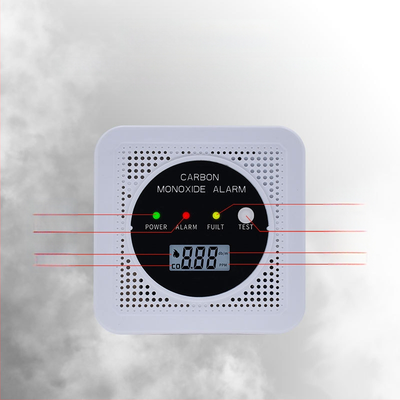 Две в едно аларма за въглероден оксид и дим JA-SC106, 4.5V, безжична, стенен монтаж, работна температура от -10 до 55°C.