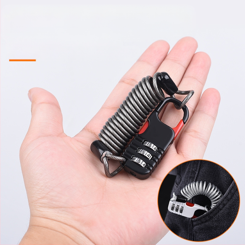 Μηχανική κλειδαριά κατά της κλοπής για κράνος και καλάθι ποδηλάτου, μοντέλο 985, πάχος ράβδου 2.5, καθολικό στυλ