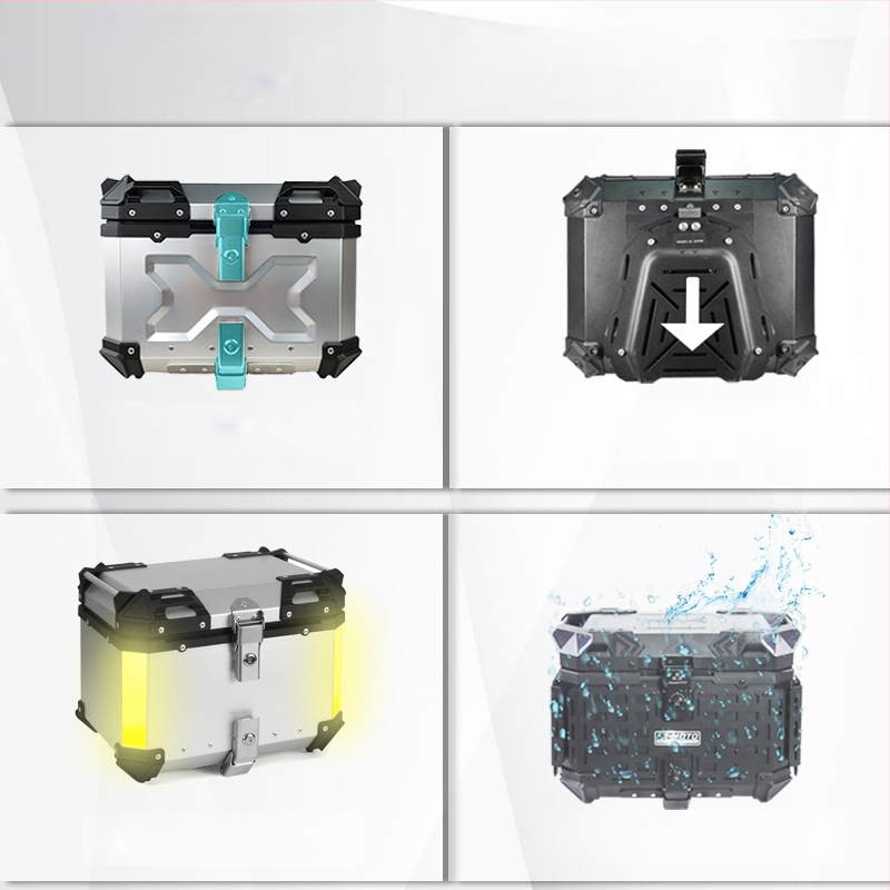 Алуминиев мотоциклетен багажник 45L, разглобяем, универсален