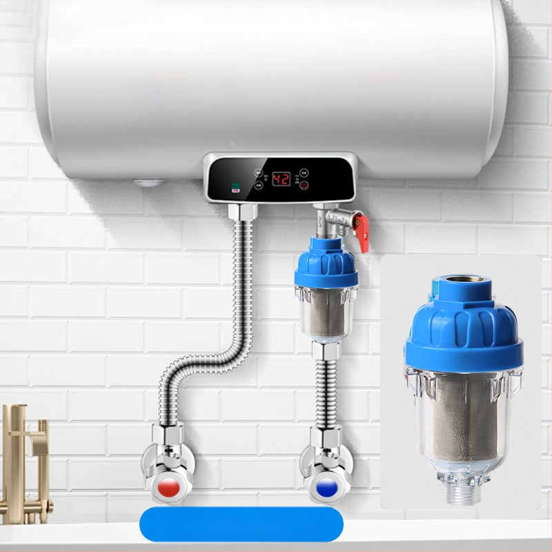 Nerūdijančio plieno išankstinis filtras vandeniui, mažas filtras, išankstinė filtracija, šalina kalcio nuosėdas, rūdą ir nuosėdas