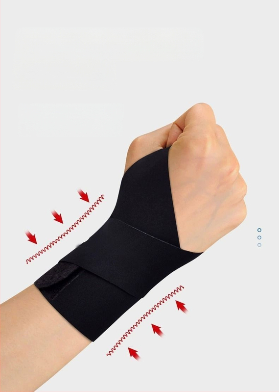 Регулируема киткова ортеза от спандекс – тънък дизайн, за бадминтон (материал: спандекс; спорт: бадминтон; категория: киткова ортеза; универсално приложение)