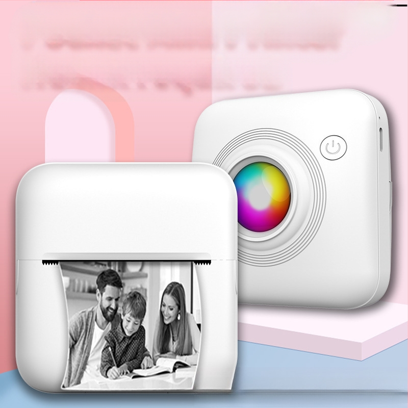 Vaikų DSLR stiliaus fotoaparatas spausdinimui — Polaroid modelis, 12 MP jutiklis, silikoninis korpusas, be LCD, 4 val. baterija, komplekte duomenų kabelis ir vadovas