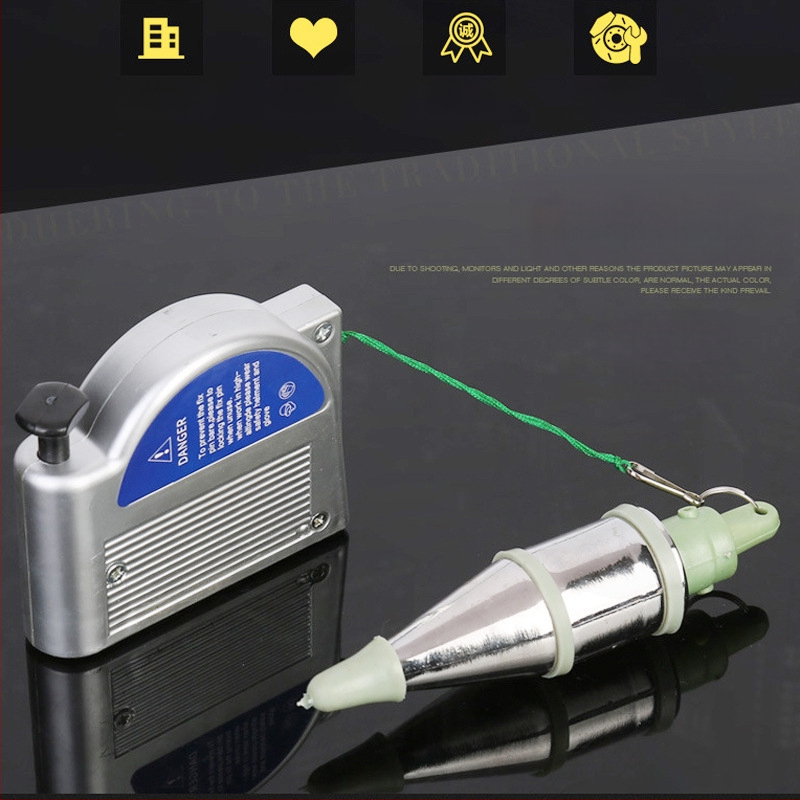 Вертикален измервателен инструмент за строителство с магнитно падащо въже, модел Magnetic wire drop, Taibao, обхват 6 м