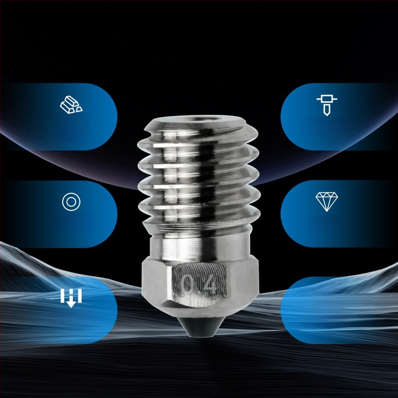 X1/P1 горещ край, биметален закален стоманен накрайник, хром-циркониев меден сплав, износоустойчив и устойчив на високи температури, печатна глава