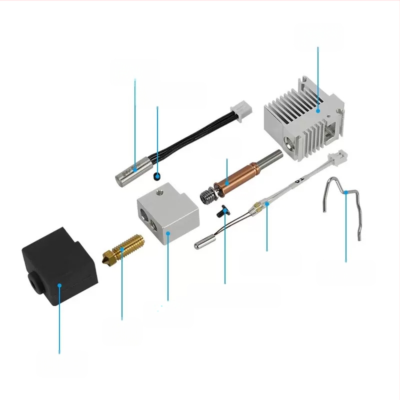 GUAISHOU Voron 2.4 Комплект дюза и гореща част за Voron 2.4 ъглови части (медна сплав, закалена стомана)