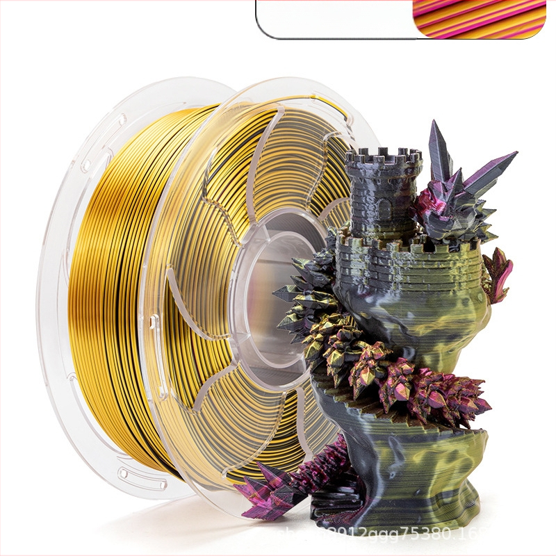 PLA нишка за 3D печат със сатенено покритие - кръгло сечение, марка Tomson Toksen 3D, редовна плътност, персонализирано опаковане, висока скорост на принтиране