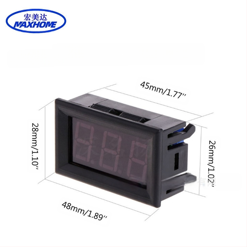 HMD-TMP01 Elektroninis temperatūros ir drėgmės matuoklis su skaitmeninio vamzdelio ekranu, diapazonas -50 iki 110 °C, raiška 0.1 °C, tikslumas 0.1 °C, maitinimas 5V/12V/24V
