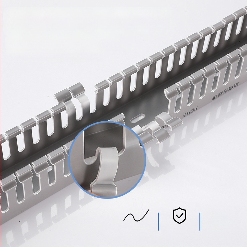 Κανάλι καλωδίωσης PVC βιομηχανικού τύπου με υψηρή αντοχή και μόνωση αντίφλόγας, κατάλληλο για πίνακες διανομής και ελέγχου