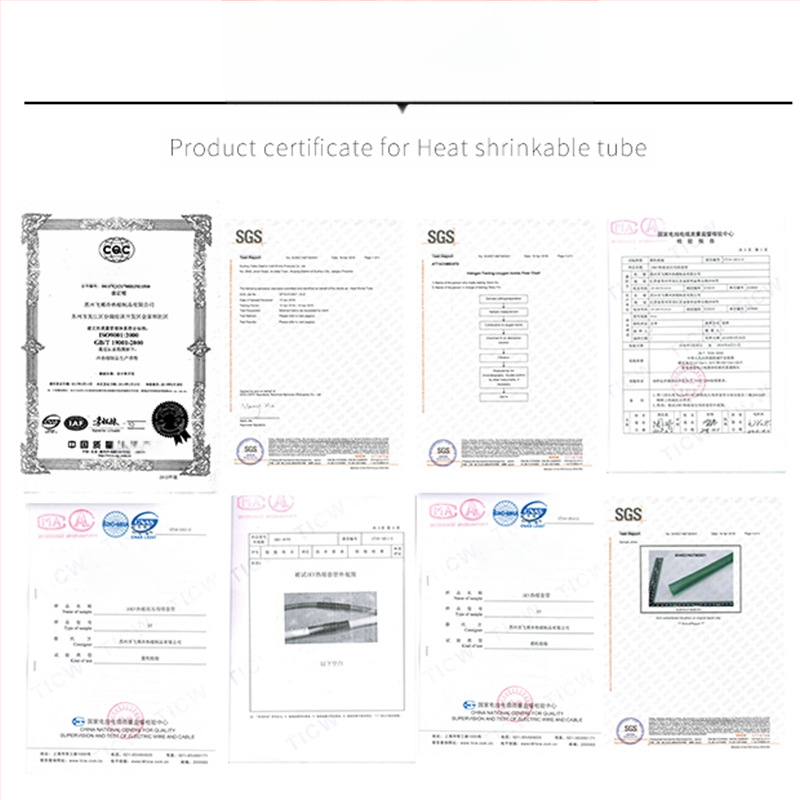 Комплект термоусадими тръби, серия 100D, 260°C, 1000V, Огнеустойчивост V2, Пластмаса