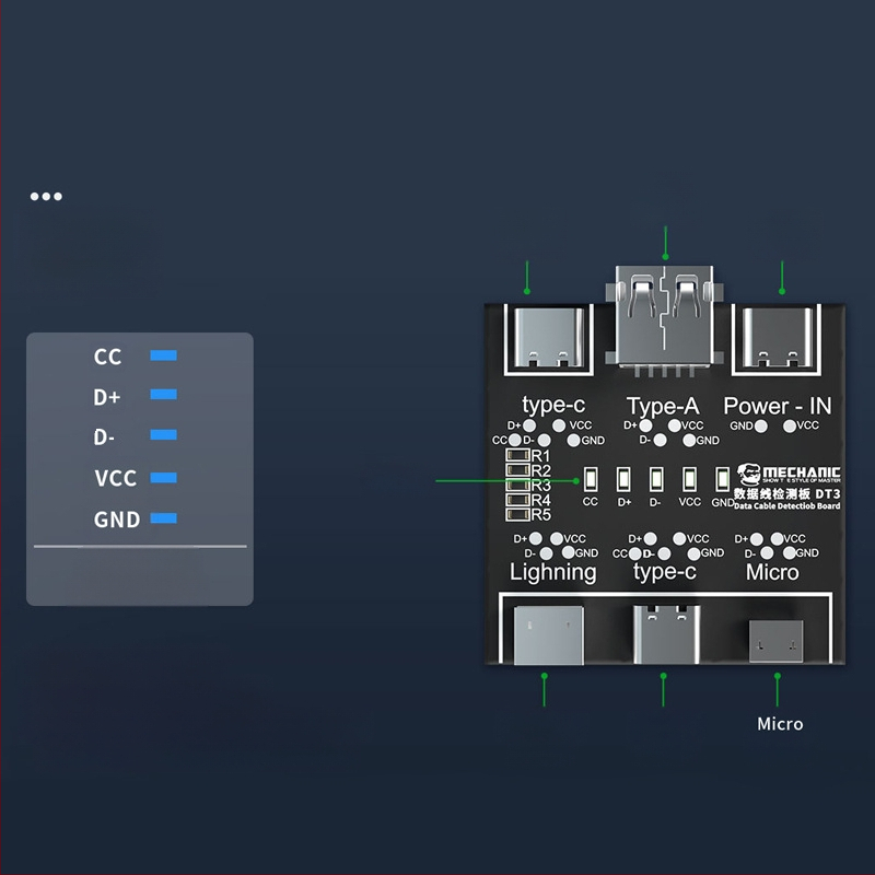 DT3 платка за тестване на кабели за данни за Apple, Android, Type-C и Huawei – PC платка, телекомуникационна поддръжка