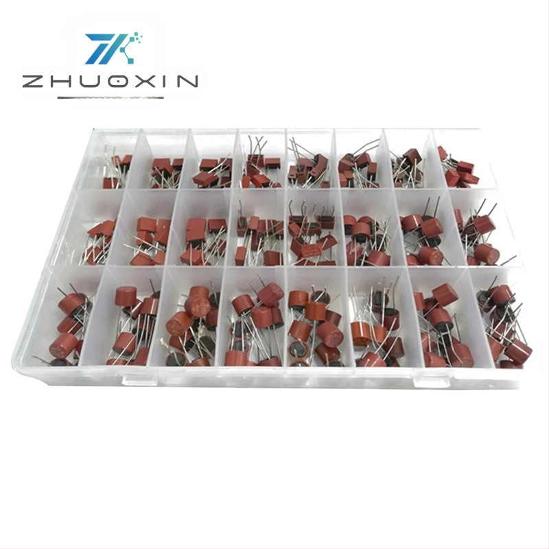 Тръбни предпазители, 240 бр., 250V, медленнозадействащи, 0,5A–10A, 24 типа по 10 бр.