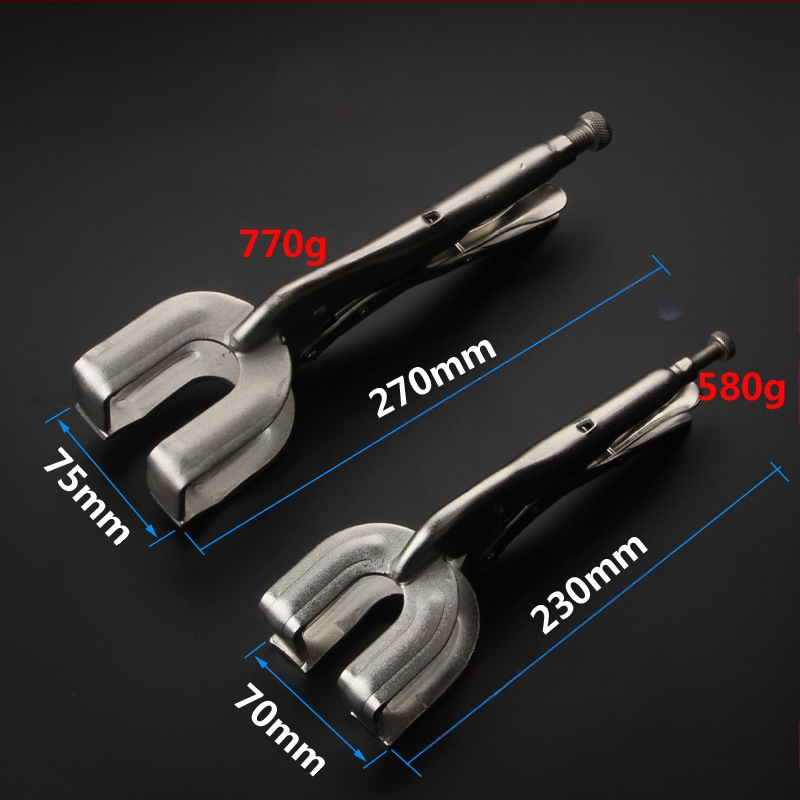 U-образни заваръчни клещи, челюсти от 45# стомана, тегло 0.8 кг, серия заваръчни клещи, максимално отваряне 85 мм