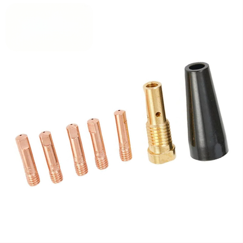 MIG zavarivač pištolj – zaštitni kućište i spojni štap K3493-1, 7-dijelni komplet, bakar, kompatibilan MB15AK/14AK-FC90, 150–250 A