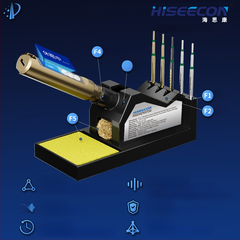 Držač za lemilicu, otporan na visoke temperature, inteligentni stalak za lemljenje, Hiseecon