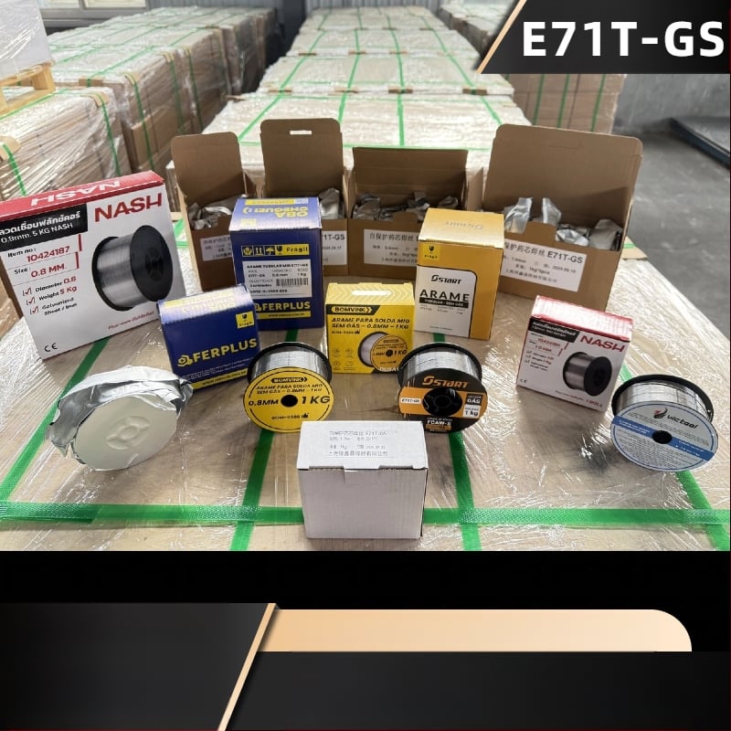 Σύρμα συγκόλλησης με φλούξ χωρίς αέριο E71T-GS, χάλυβας άνθρακα, 1 kg για οικιακές MIG συγκολλήσεις