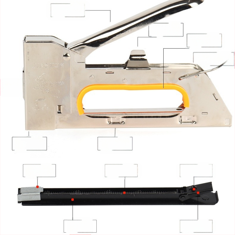 Пистолет за пирони 1008F серия, 8 мм пирони, вместимост 100 пирона, за рекламна декорация и дървообработване