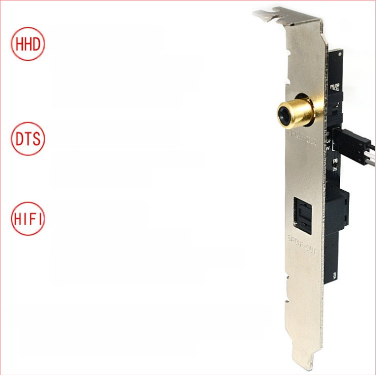 SPDIF оптично-коаксиална дъщерна карта за дънна платка с позлатен интерфейс и поддръжка DTS/AC3/LPCM (Марка: Dovis; Модел: 111; Тип: Other IC)