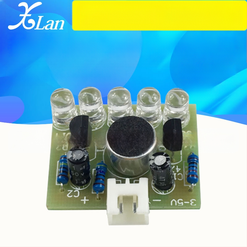 Електронен обучителен комплект за производство: звукоконтролирана LED лампа с мелодия, DIY модел (бренд: xlan; цел: електронно обучение; модел: diy)