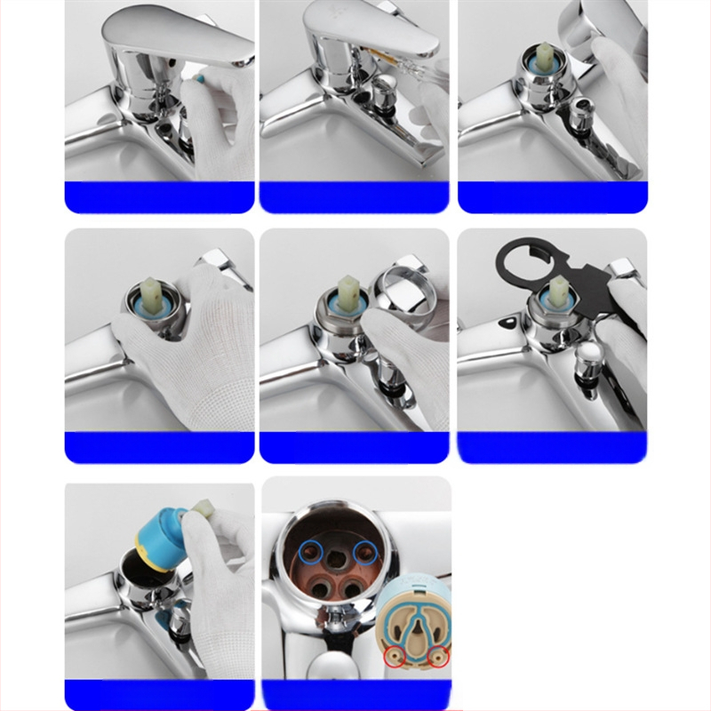 Kerámiás szeleptest a csaphoz – meleg/hideg keveréshez, fürdőszoba, modern minimál stílus, Nine Cardi, testreszabás elérhető