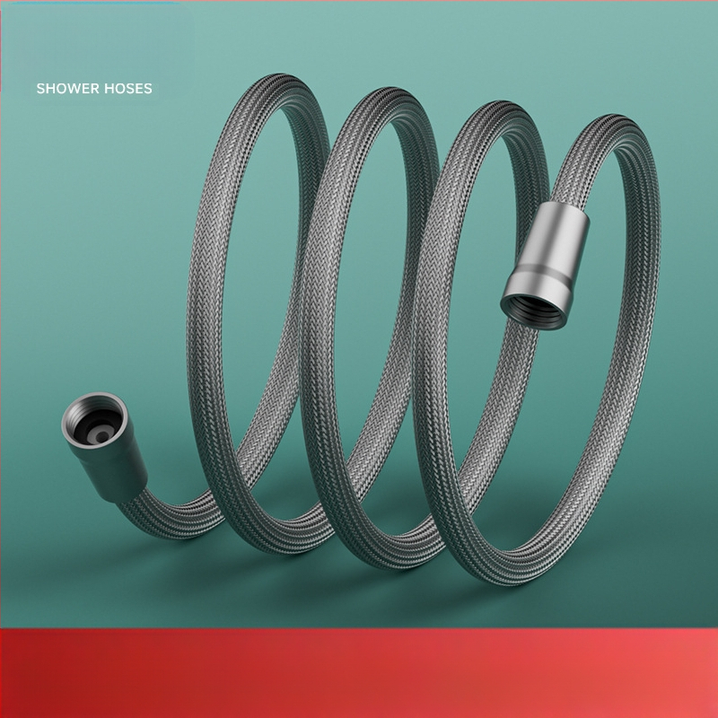 Nailoninis dušo vamzdelis - universalus, PVC, sriegio jungtis, modernus minimalistinis stilius