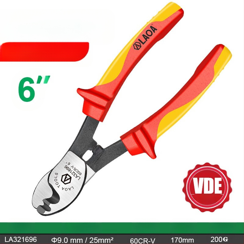 Изолирани клещи за кабели и инструмент за премахване на изолацията, 1000V високо напрежение, модел LA321696, марка Laoa