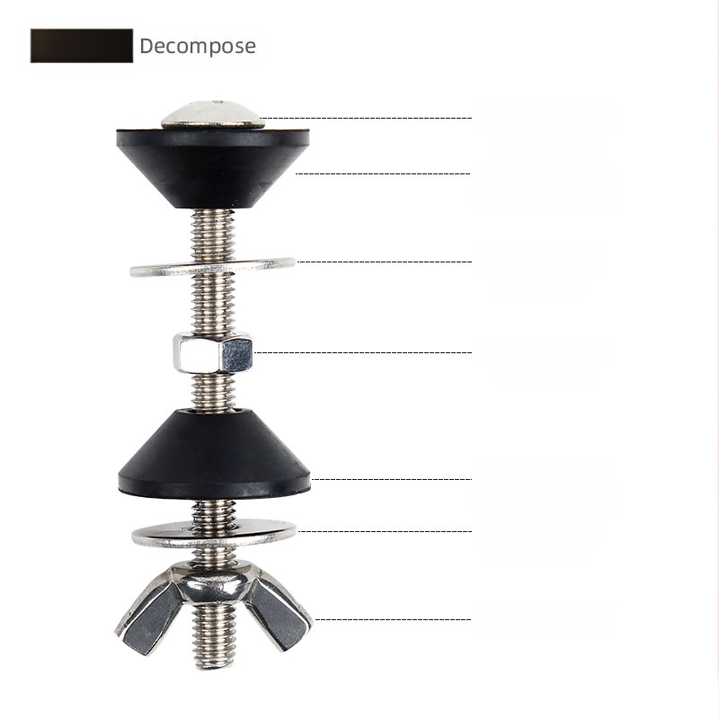 Vijak za učvršćivanje spremnika WC – 304 nehrđajući čelik s gumastim brtvenim prstenom, ručna ugradnja, stil laganog luksuza