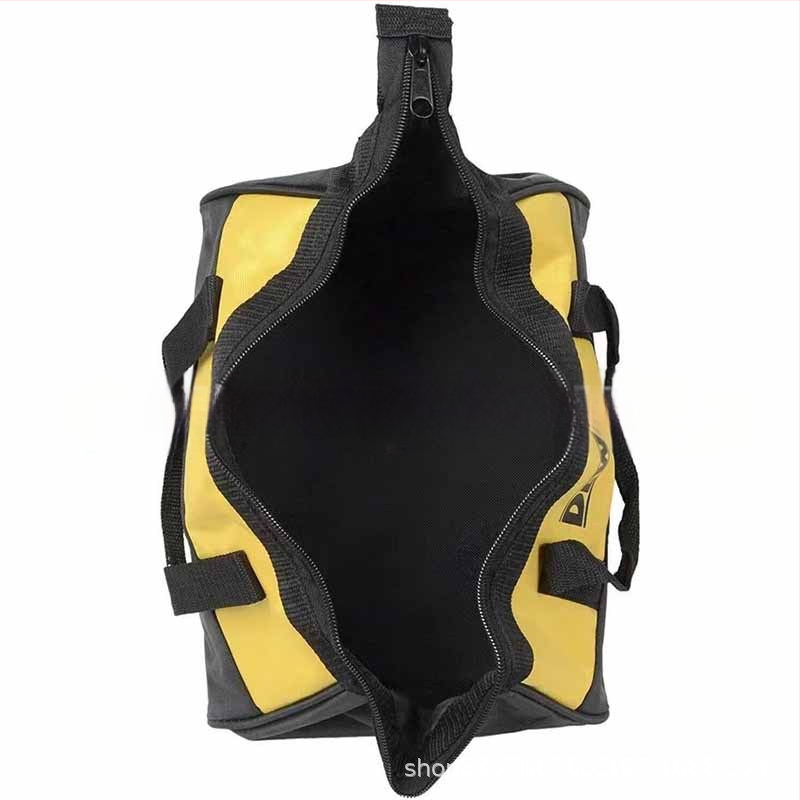 Многофункционален инструментален комплект с електрически ключ и отвертка, метални аксесоари и здрава чанта за съхранение