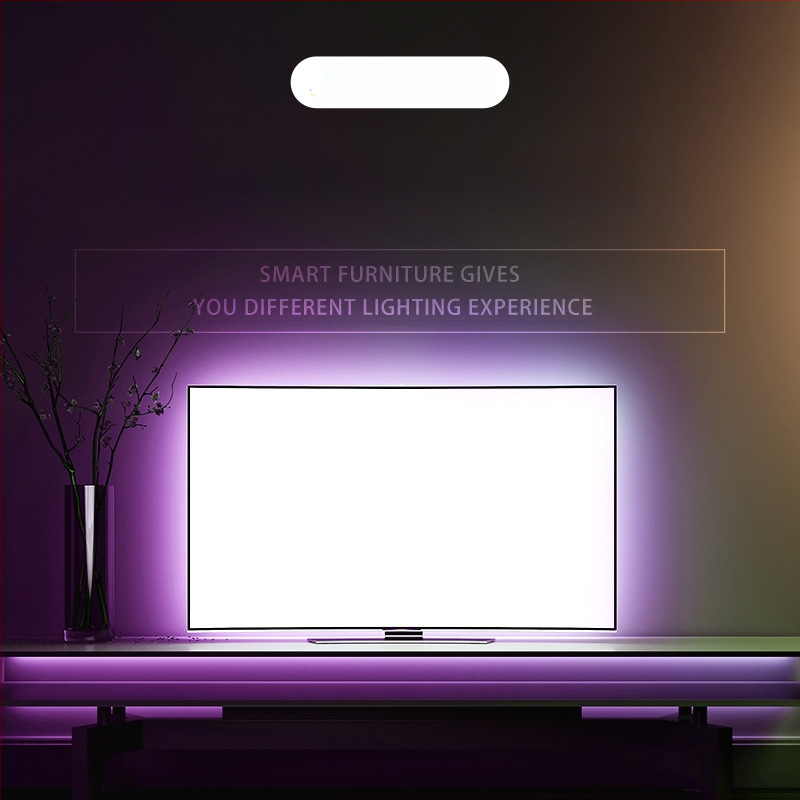 RGB LED juosta su Bluetooth programėle – 5V, 2835 LED, 54 diodų, 5,5W/5m, televizoriaus foninis apšvietimas