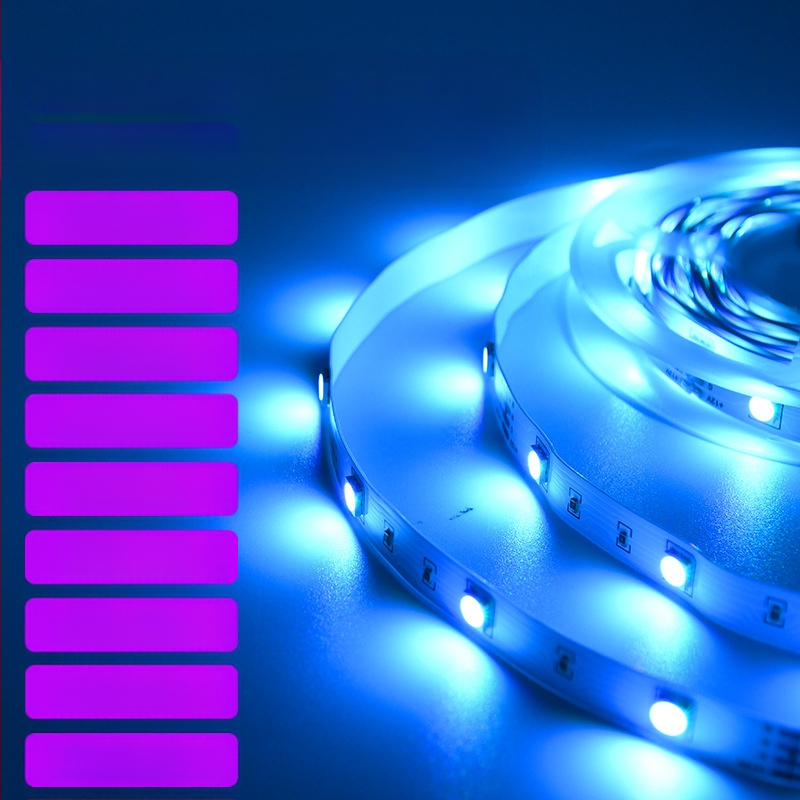 Išmani Bluetooth LED juosta 12V, 5050 LED karoliukai, nuotolinio ir programėlės valdymas, 18/30 LED, reguliuojamas šviesos ryškumas