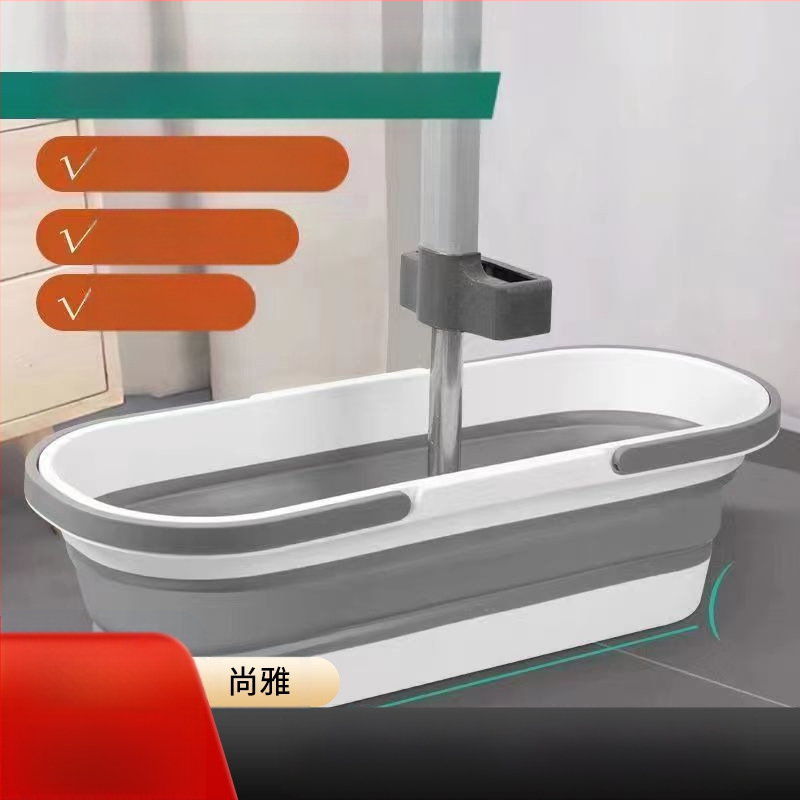 Επίπεδη σκούπα με πλύσιμο χωρίς χρήση χεριών, κεφαλή από μικροϊνές, ράβδος από ανοξείδωτο χάλυβα, διπλούμενος τετράγωνος κάδος, φορτίο έως 10 kg