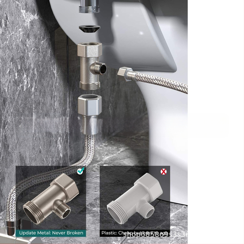 Moterų bidetas su dviejų srovių purkštuvu ir automatinio valymo antgaliu, be elektros; reguliuojamas vandens slėgis, ABS, CUPC sertifikatas, modelis 507013