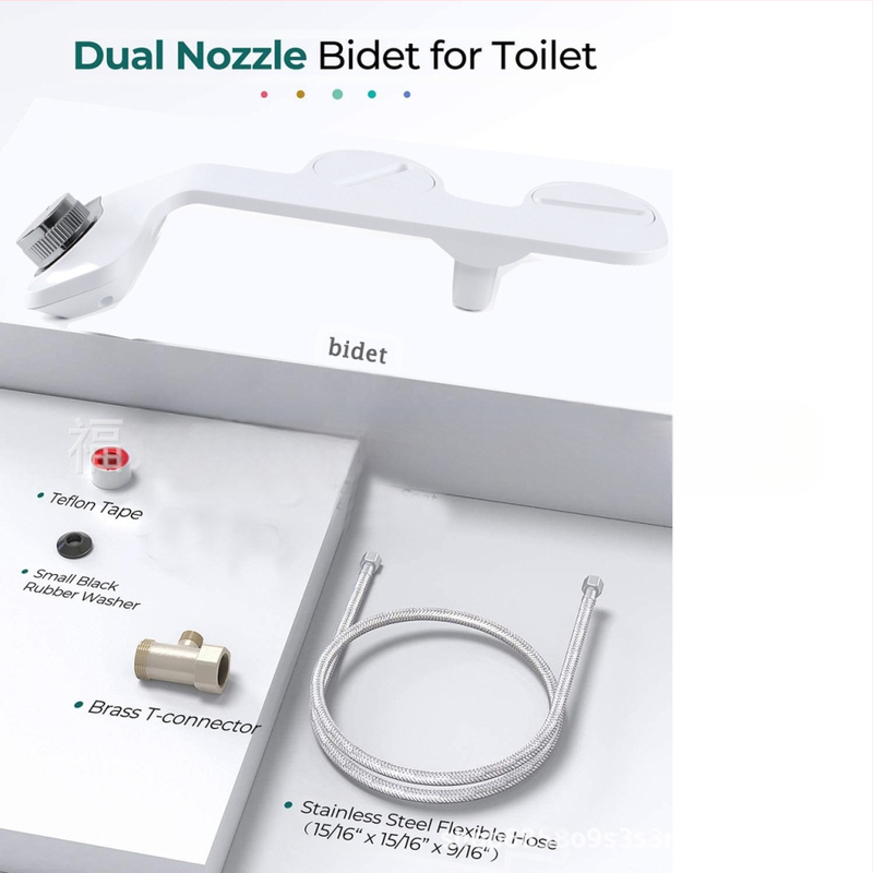 Moterų bidetas su dviejų srovių purkštuvu ir automatinio valymo antgaliu, be elektros; reguliuojamas vandens slėgis, ABS, CUPC sertifikatas, modelis 507013