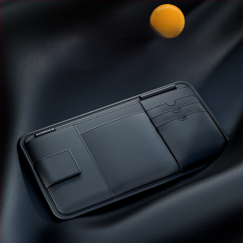 Cabron αυτοκίνητο οργάνωση ηλιοπροστασίας με κλιπ γυαλιών, θήκη εισιτηρίων και πιστοποιητικών (PVC)