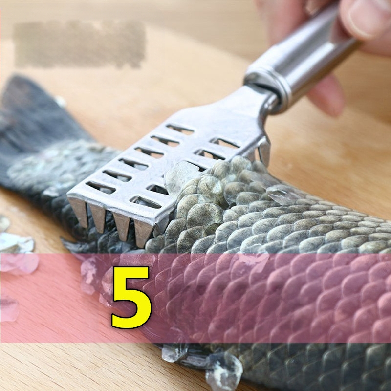 Nerūdijančio plieno žuvų žvynų šukė – namų ūkio įrankis žuvų valymui