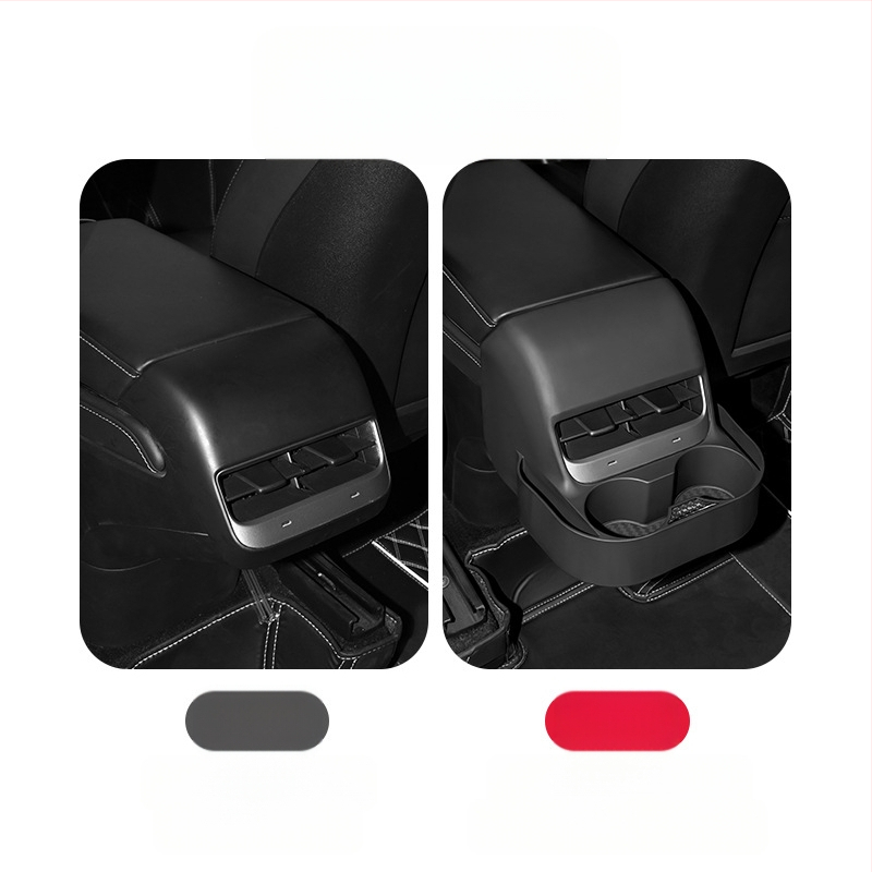 Kingsmith plastikinis puodelio laikiklis užpakaliniam oro išėjimui Tesla Model 3 / Model Y – vidinė modifikacija, licencijuotas privatinis ženklas