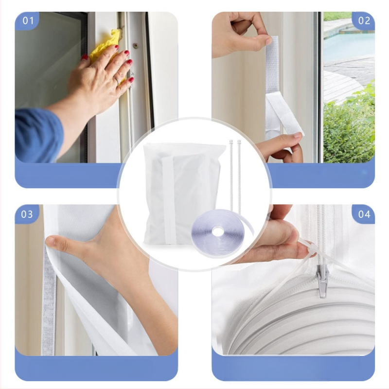 Pārvietojams kondicioniera blīvēšanas audums - UV aizsardzība, ūdensnecaurlaidīgs, piemērots slīdošam logam, siltināšana un enerģijas taupīšana